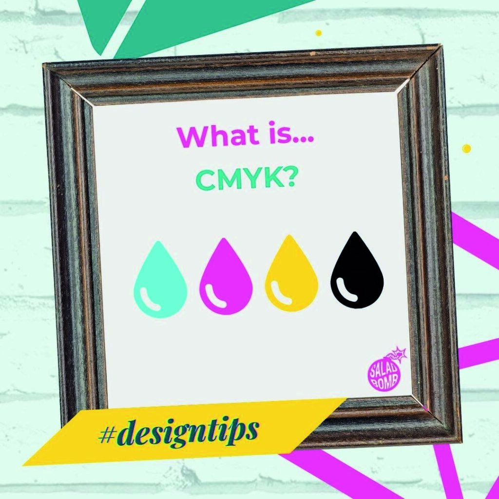 image showing cmyk paint drops in cmyk
